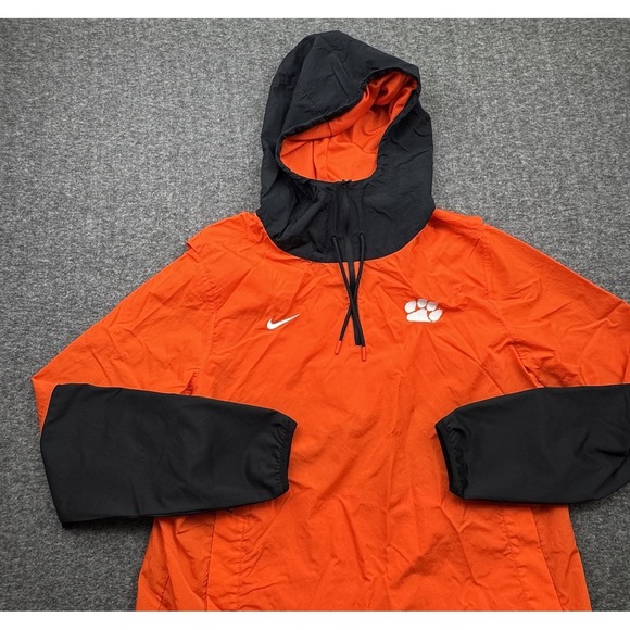Nike Other - Nike Clemson Tigers 1/4 Zip Lightweight Jacket Mens L Orange Black CW3432 Vented